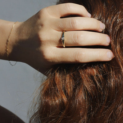 Celeste Heart Ring Silver Lab Diamond Rings