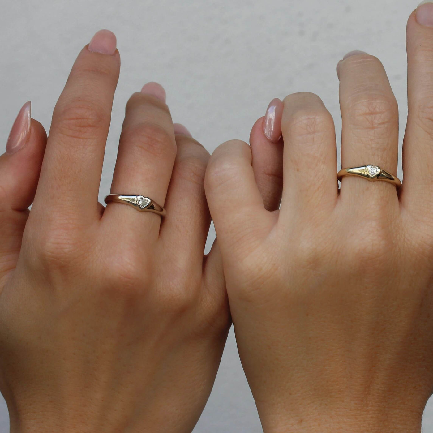 Celeste Heart Ring 14k Gold Lab Diamond Rings