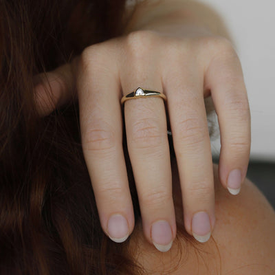 Celeste Heart Ring 14k Gold Lab Diamond Rings
