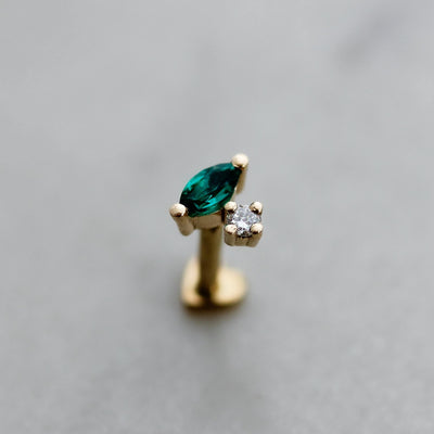 flora-emerald-piercing-earrings-14k-gold-gemstone-white-diamond