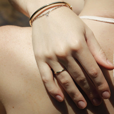 Saturn Ring 14k Gold Lab Diamonds Rings