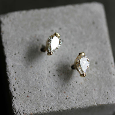 Elsa Earring 14k Gold Lab Diamond Earrings