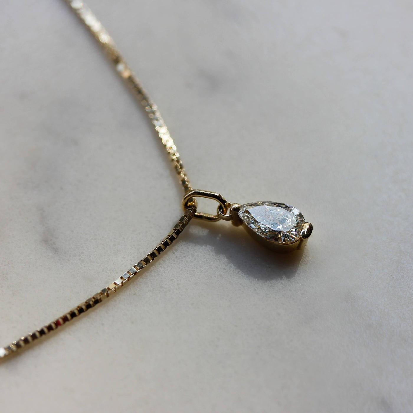 Elsa Necklace 14k Gold Lab Diamond Necklaces