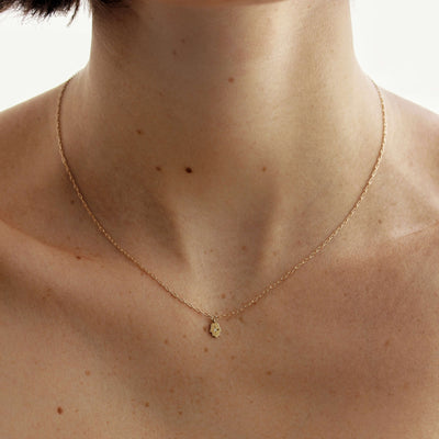Tiny Hamsa Necklace 14k Gold Necklaces