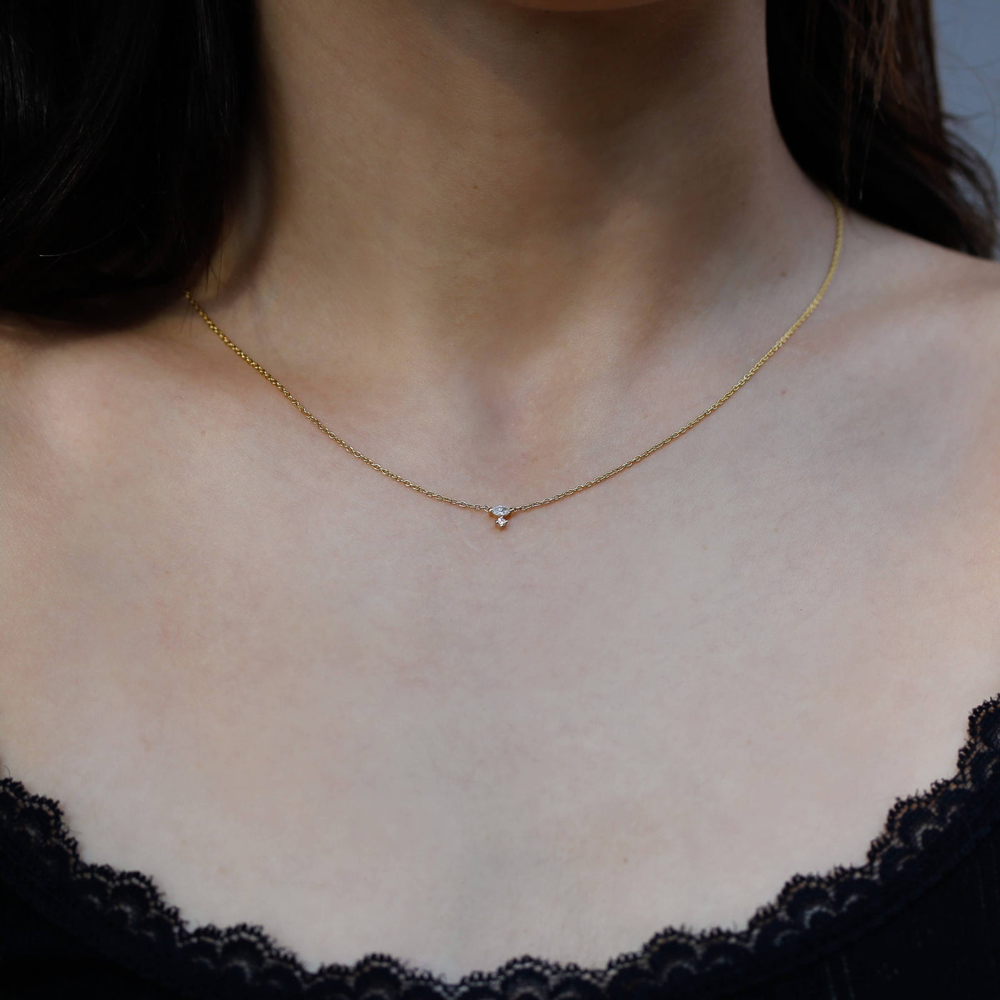 Flora Necklace 14k Gold Diamond Necklaces