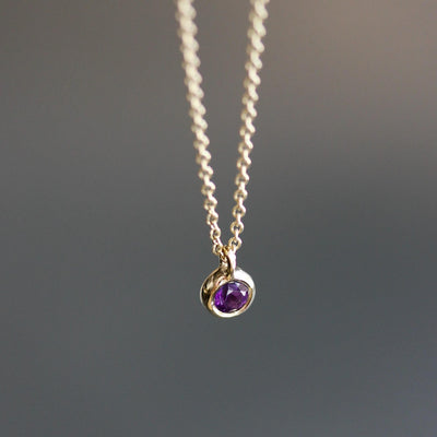 Birthstone Necklace 14K Gold Necklaces 