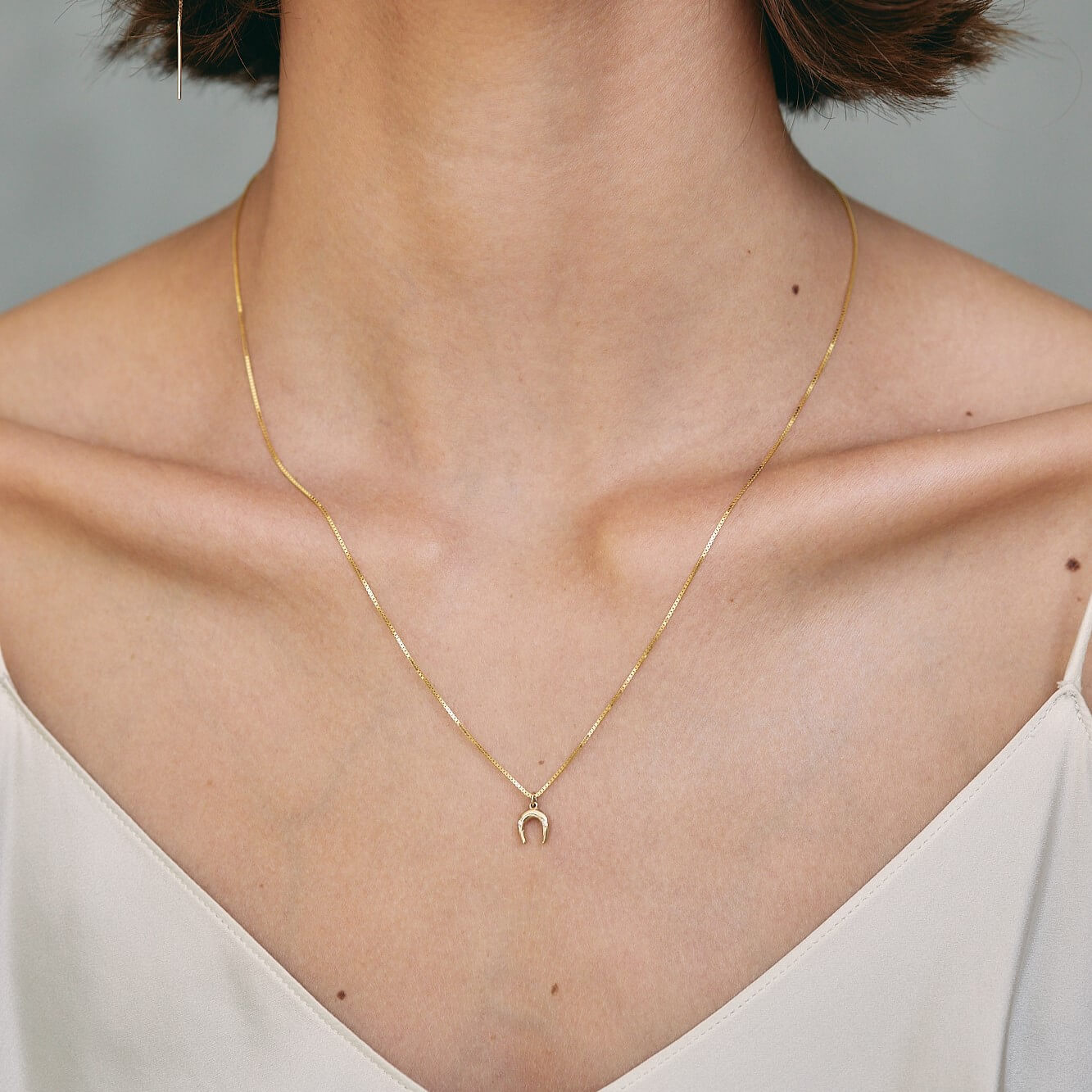 Horseshoe Necklace Pendant 14K Gold Necklaces