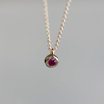 Birthstone Necklace 14K Gold Necklaces 