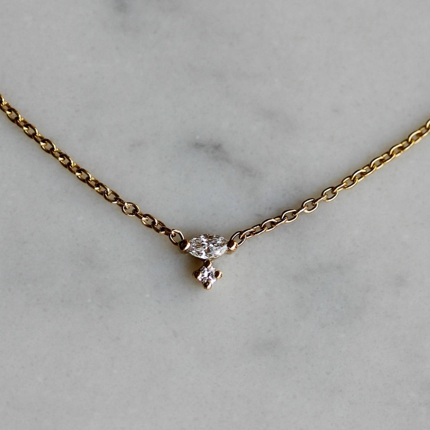 Flora Necklace 14k Gold Diamond Necklaces