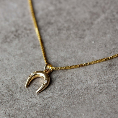 Horseshoe Necklace Pendant 14K Gold Necklaces