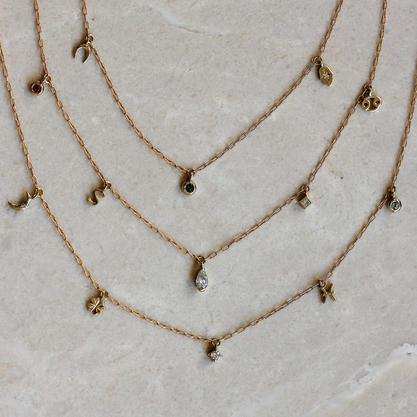 Tiny Hamsa Pendant 14k Gold Necklaces