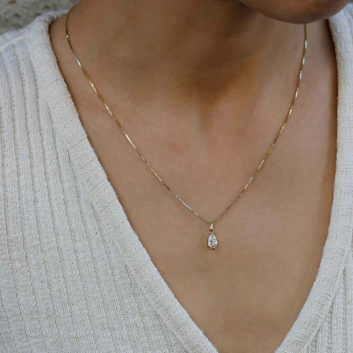 Elsa Necklace 14k Gold Lab Diamond Necklaces