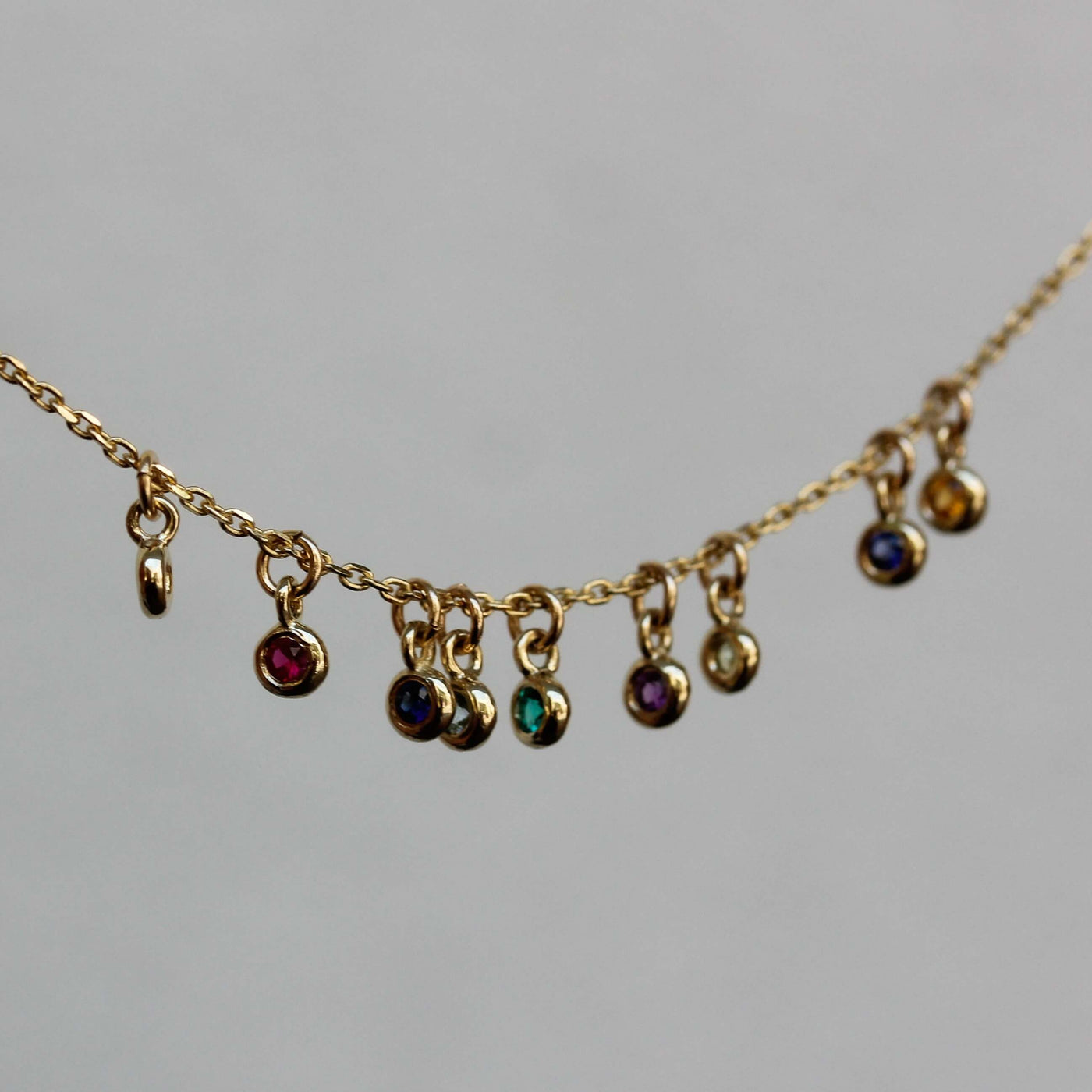 Birthstone Pendant Forever Bracelet 14K Gold Necklaces 