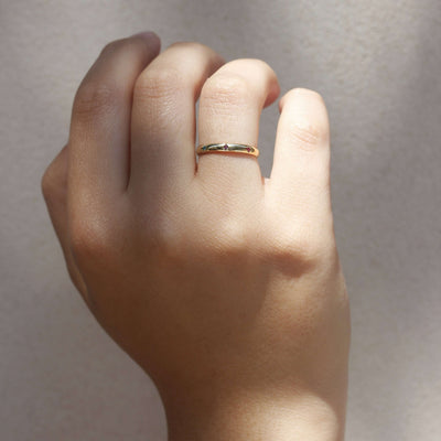 Saturn Rainbow Ring 14k Gold Rings