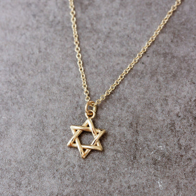 Star Of David Necklace Pendant 14k Gold Necklaces