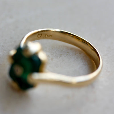 Midnight Ring 14k Gold Lab Diamond & Ruby Rings