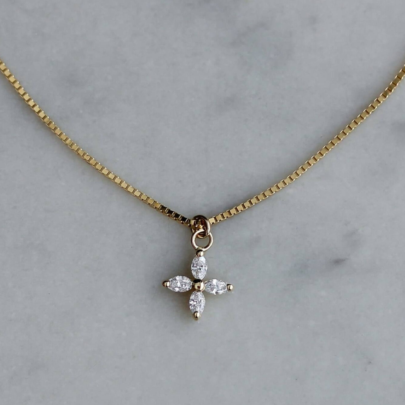 louisa Pendant 14k Gold white Diamonds Necklaces 14K Yellow