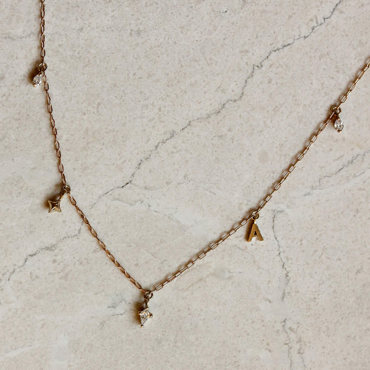 Letter Pendant 14k Gold
