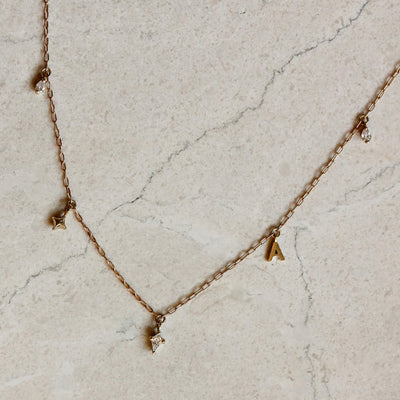 Letter Pendant 14k Gold