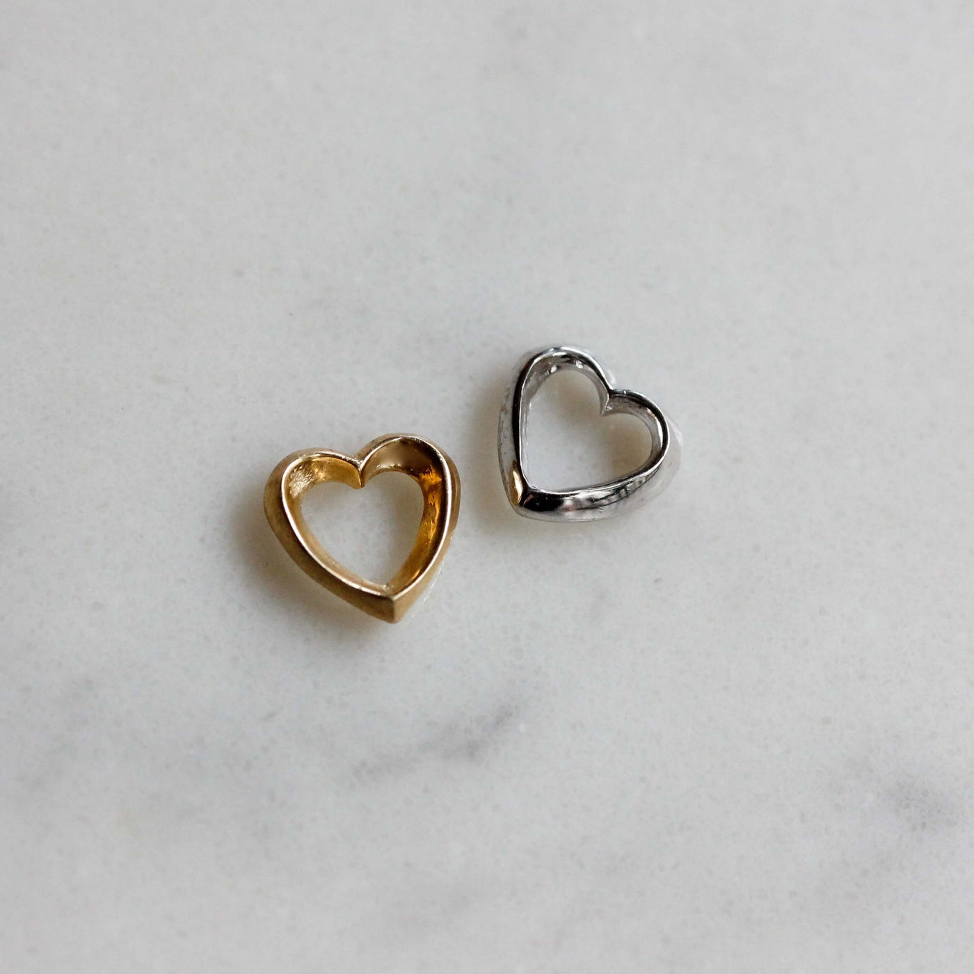 Hollow Heart Pendant 14k Gold Necklaces