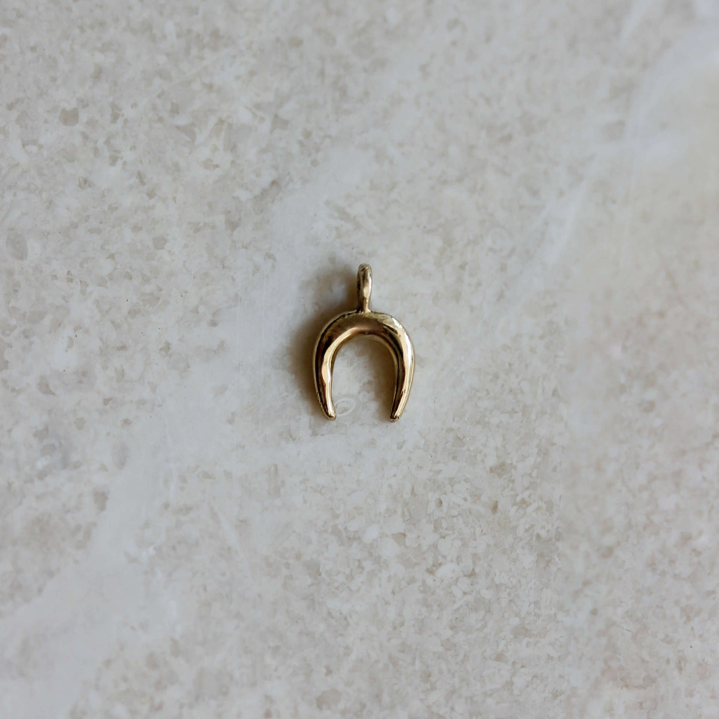 Tiny Horse Shoe Pendant 14k Gold Necklaces
