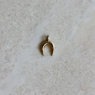 Tiny Horse Shoe Pendant 14k Gold Necklaces