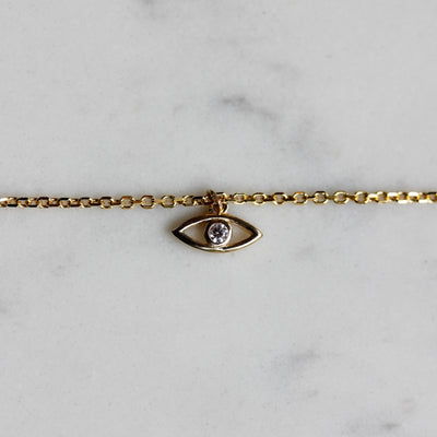 Good Eye Pendant Forever Bracelet 14k Gold Bracelets