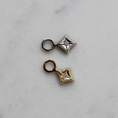 Star Pendant 14k Gold Earrings