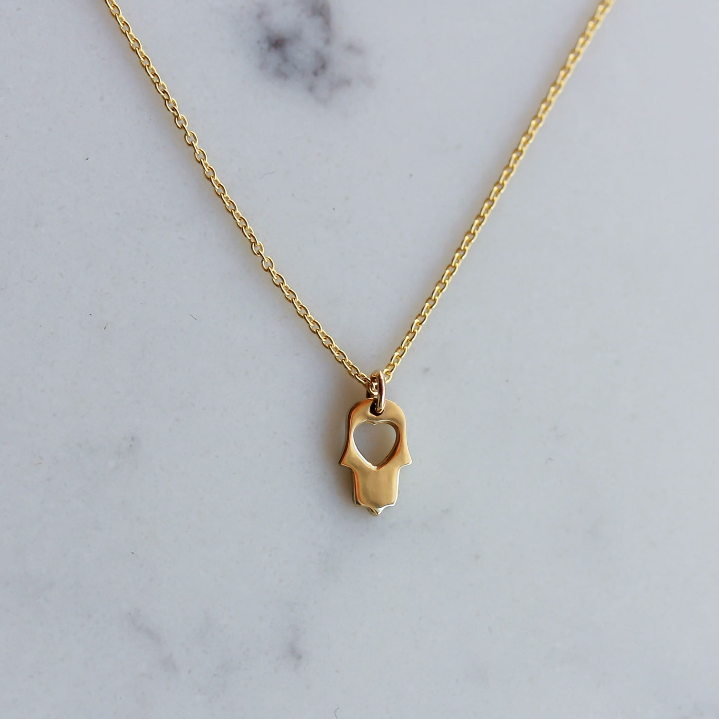 Hamsa Pendant 14k Gold Necklaces 14K Yellow