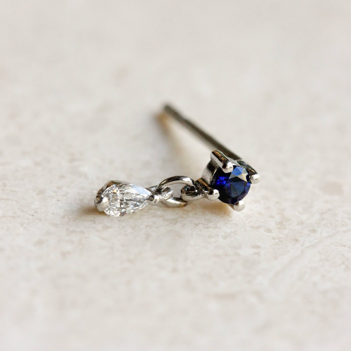 Oasis Earrings 14k Gold Lab White Diamonds & Gem Earrings