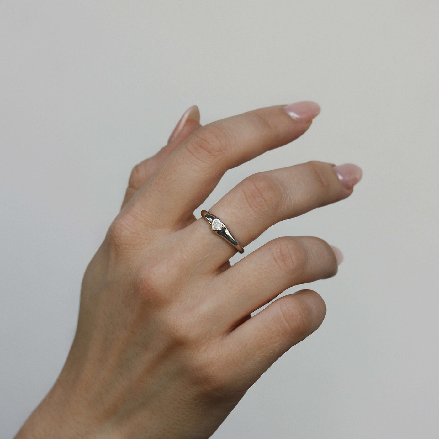 Celeste Heart Ring 14k Gold Lab Diamond Rings