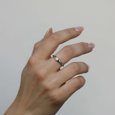 Celeste Heart Ring 14k Gold Lab Diamond Rings