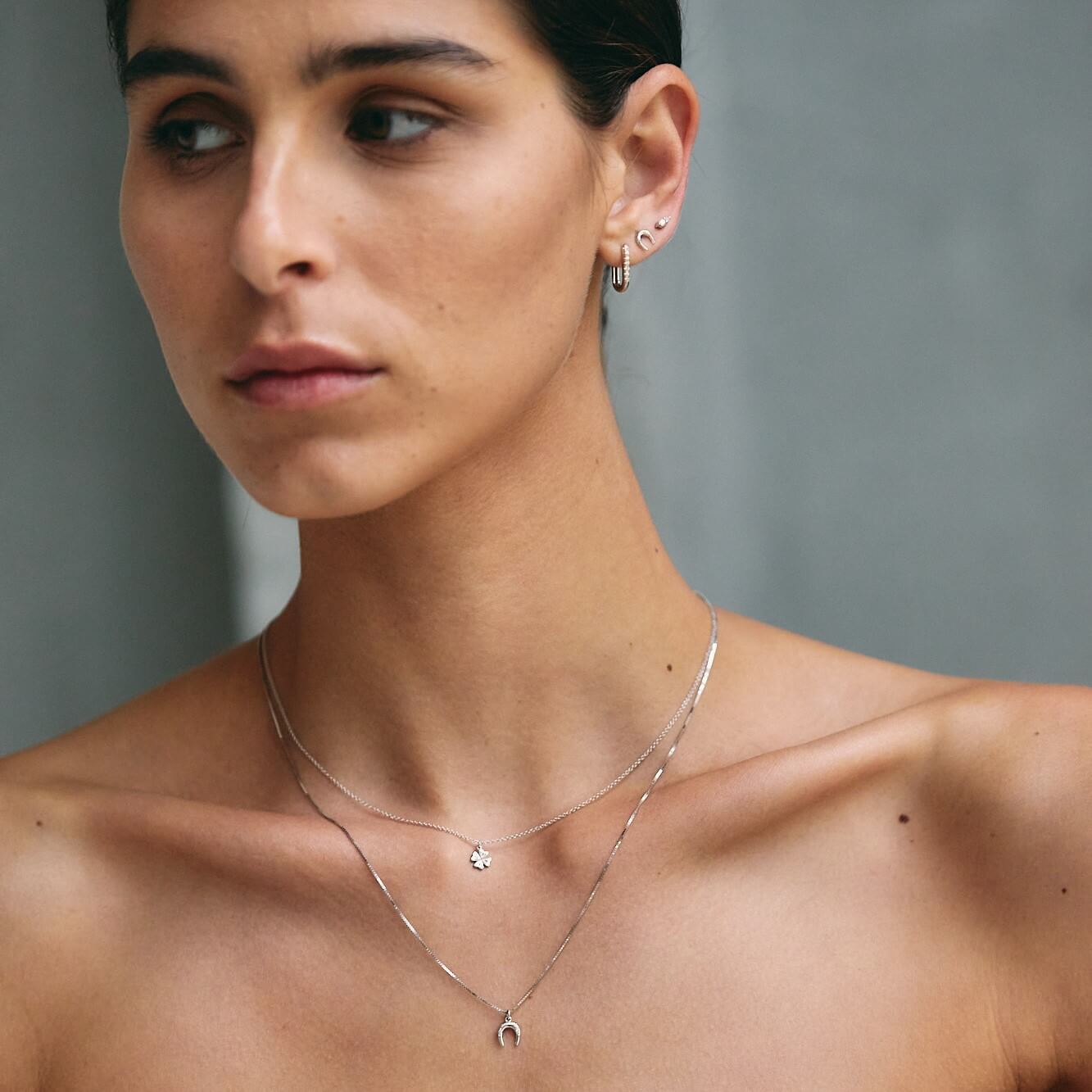 Horseshoe Necklace Pendant 14K Gold Necklaces