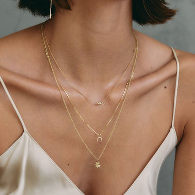 Horseshoe Necklace Pendant 14K Gold Necklaces