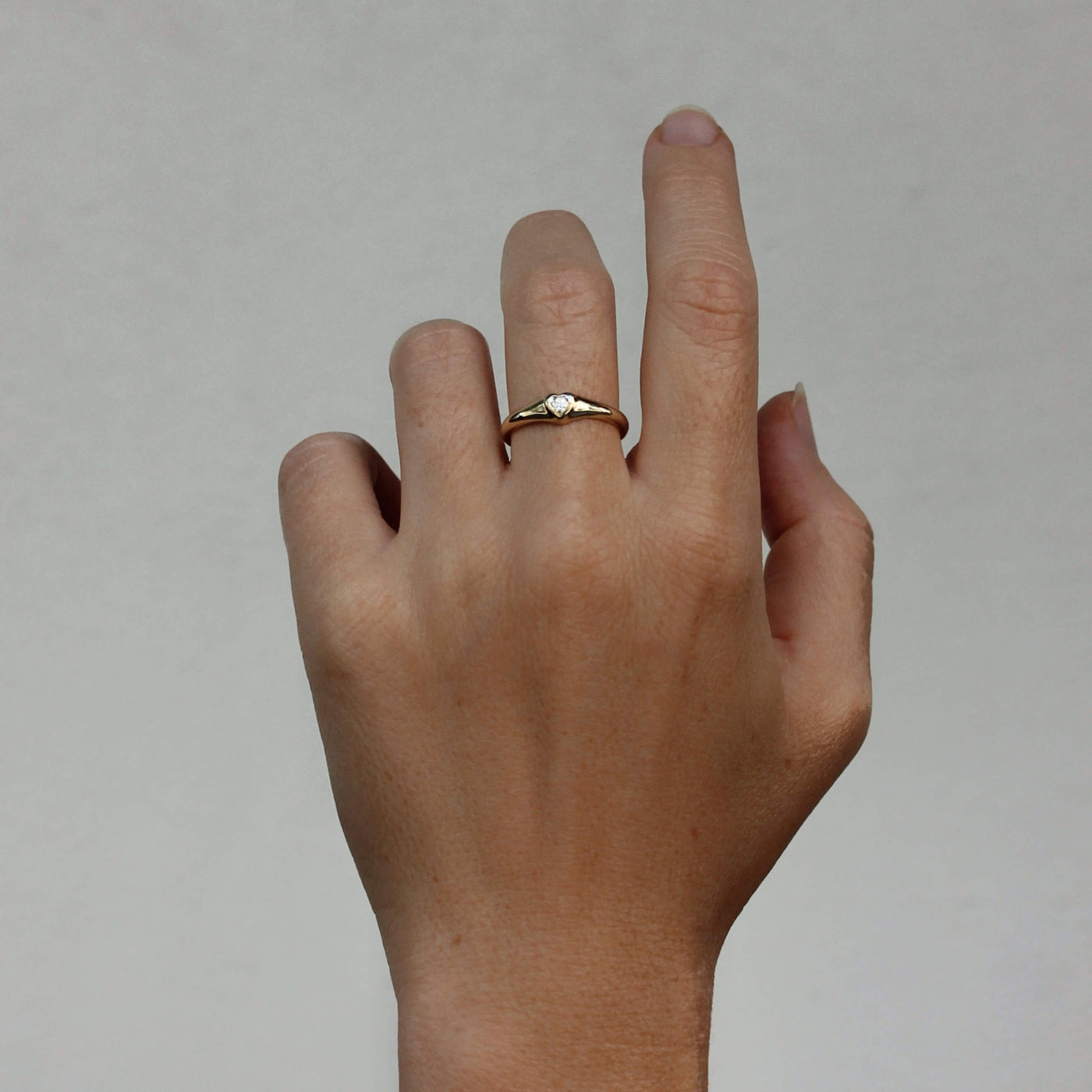 Celeste Heart Ring 14k Gold Lab Diamond Rings