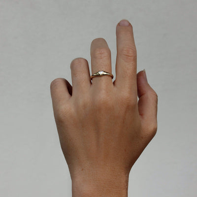 Celeste Heart Ring 14k Gold Lab Diamond Rings