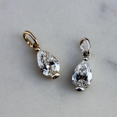 Elsa Pendant 14k Gold Lab Diamond Earrings