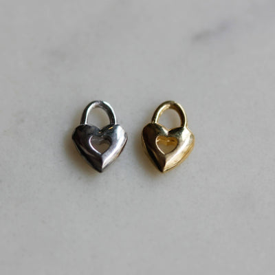 New Heart Pendant 14k Gold Earrings