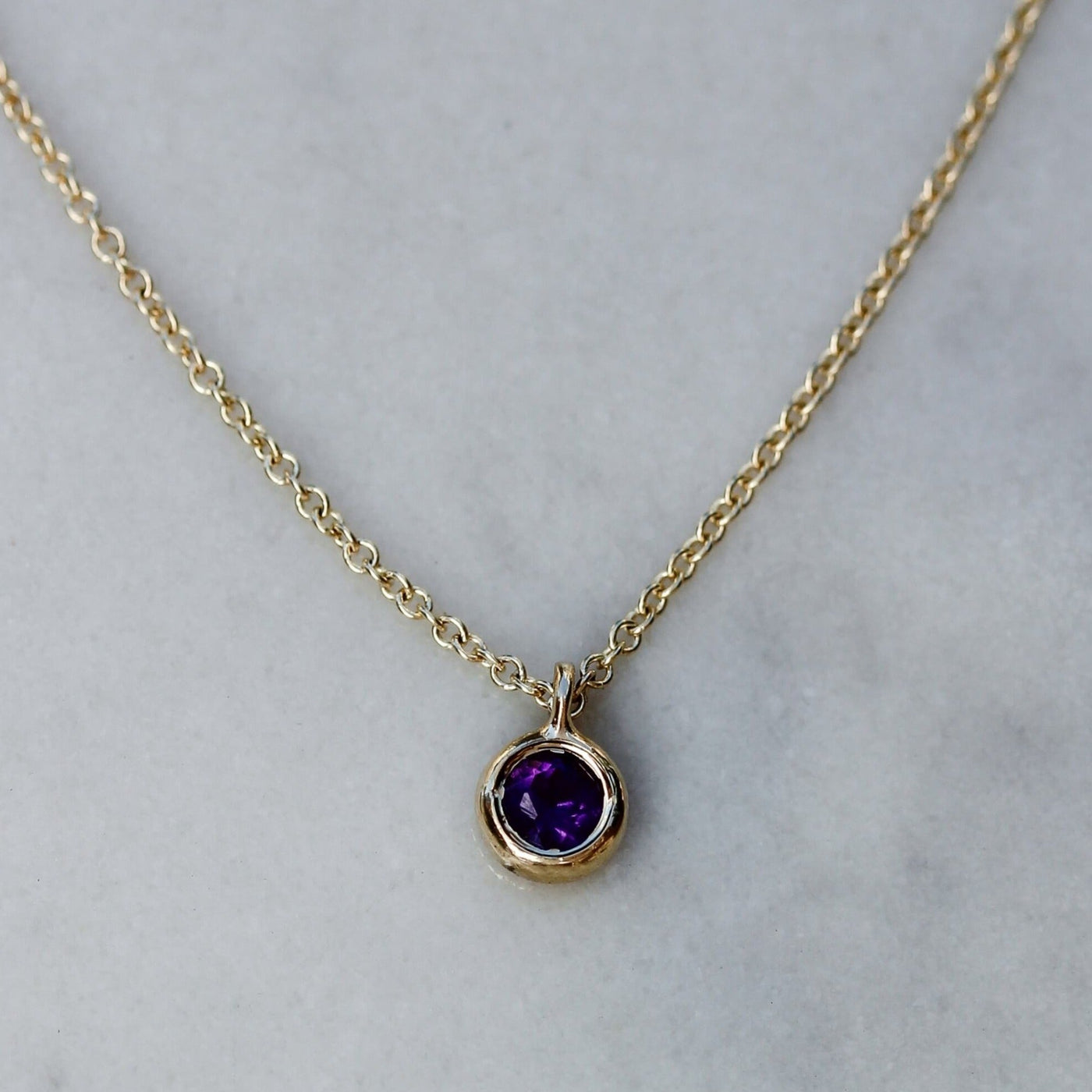 Birthstone Necklace 14K Gold Necklaces 