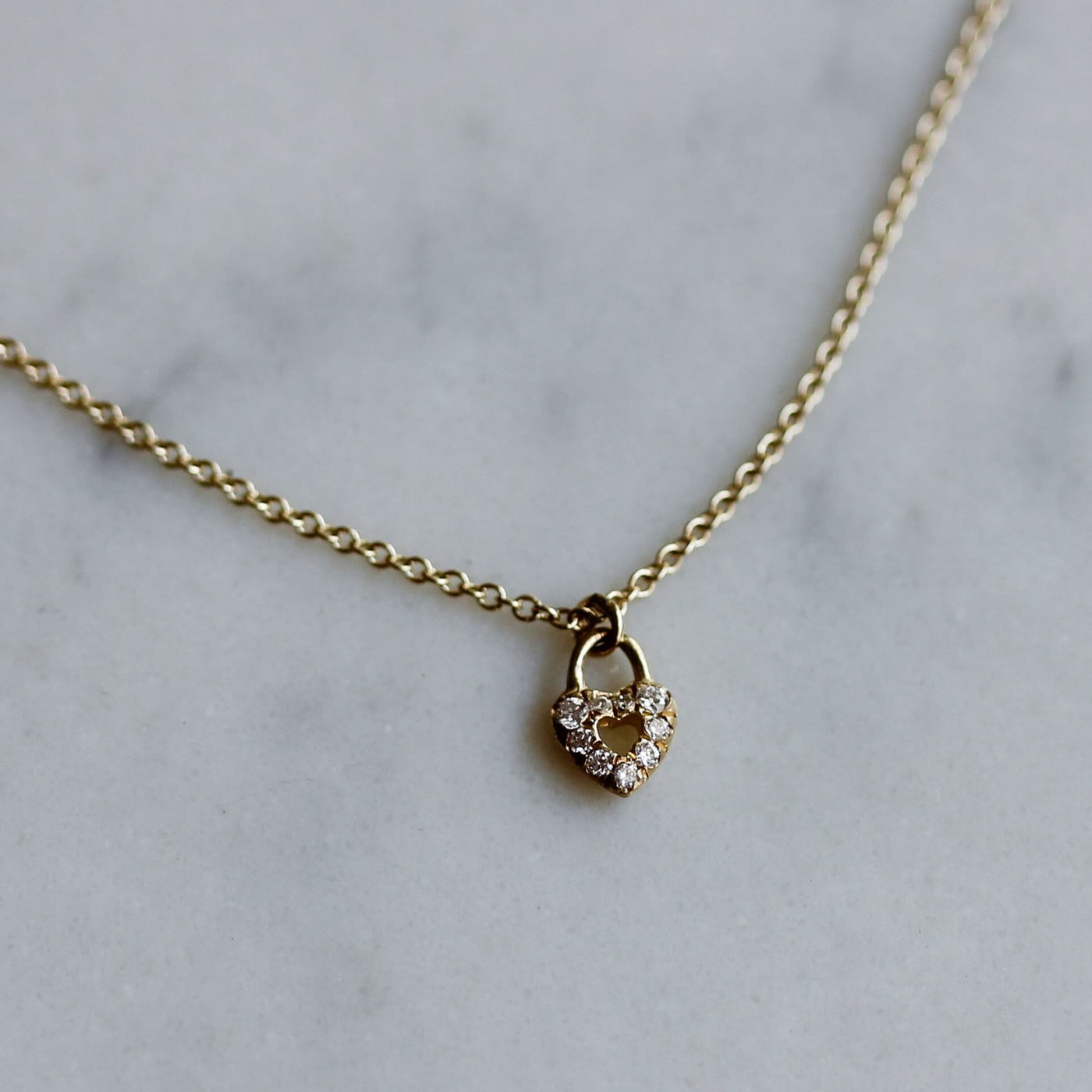 Diamonds Heart Necklace 14k Gold Necklaces