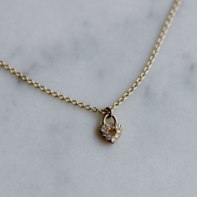 Diamonds Heart Necklace 14k Gold Necklaces