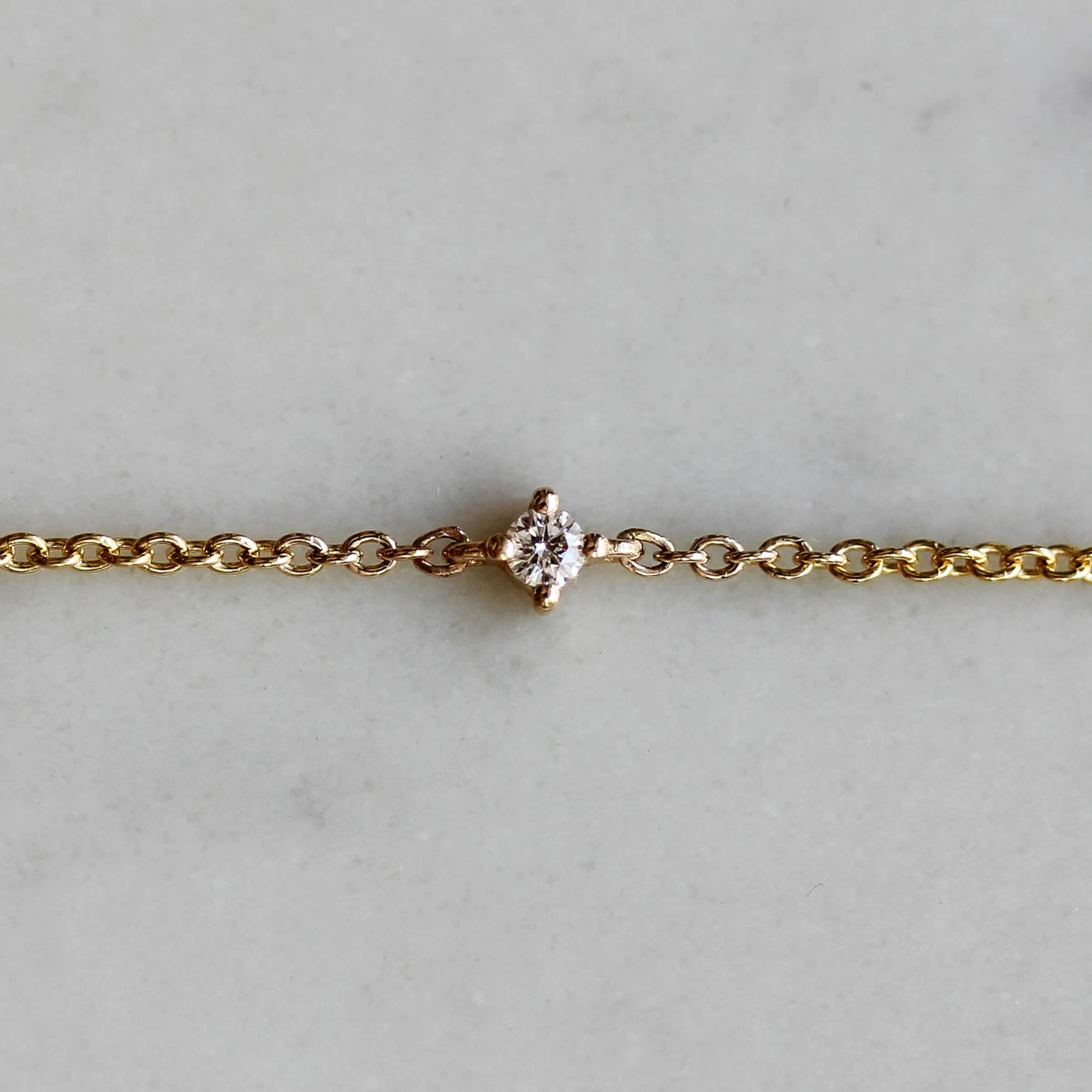 Elena Forever Bracelet 14K Gold White Diamond Bracelets