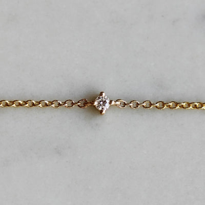 Elena Forever Bracelet 14K Gold White Diamond Bracelets