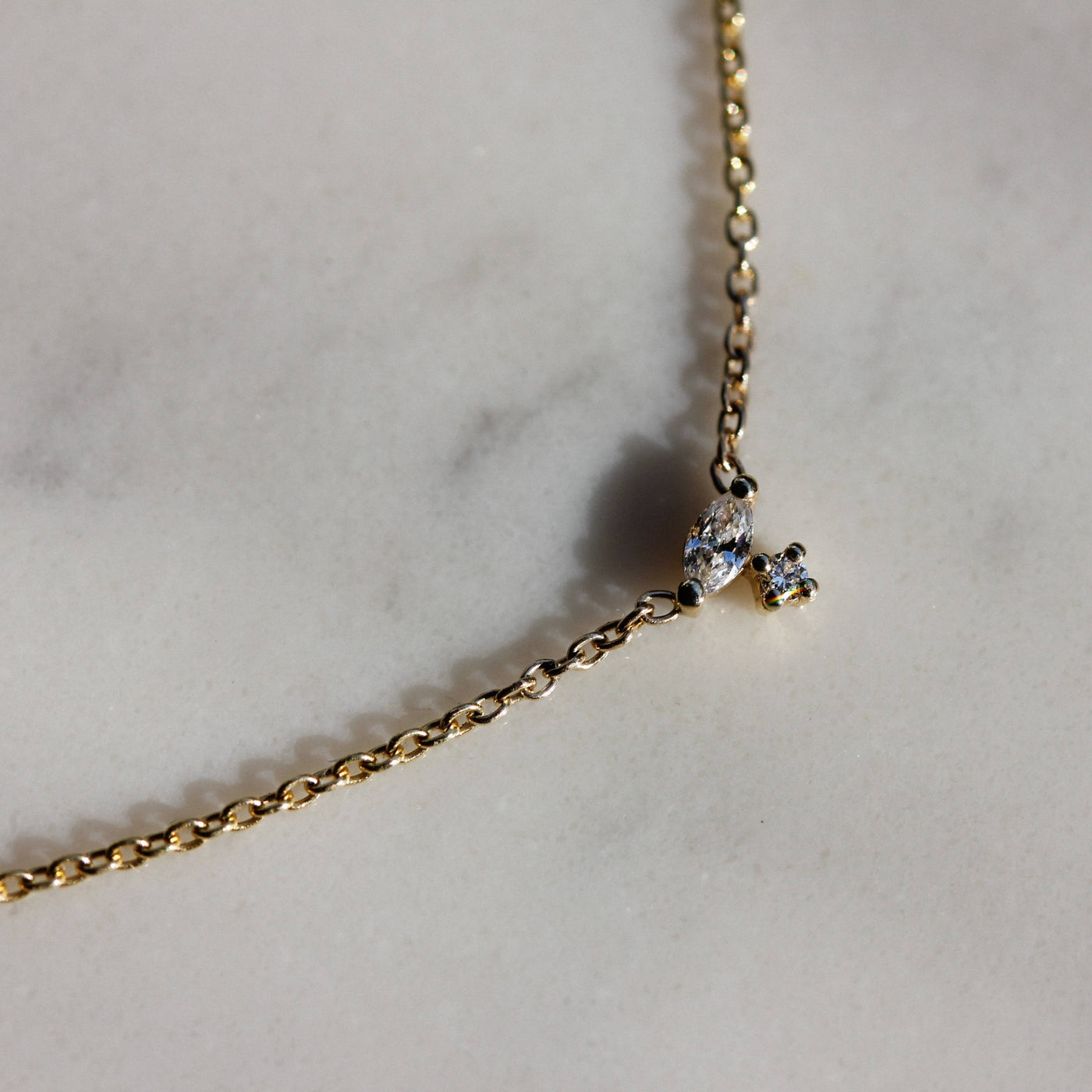 Flora Necklace 14k Gold Diamond Necklaces