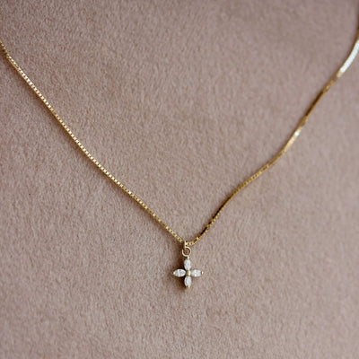 louisa Pendant 14k Gold white Diamonds Necklaces