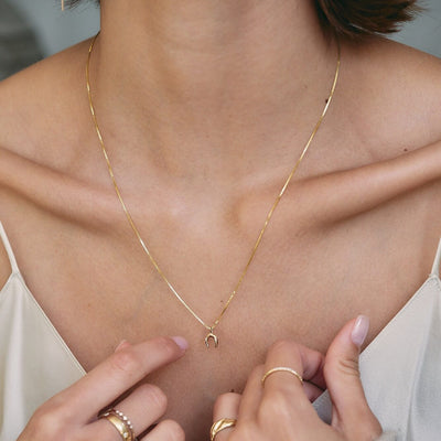 Horseshoe Necklace 14K Gold Necklaces 