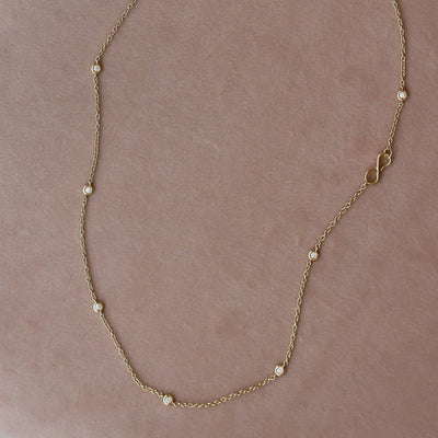 Orora Necklace 14K Gold White Diamonds Necklaces 