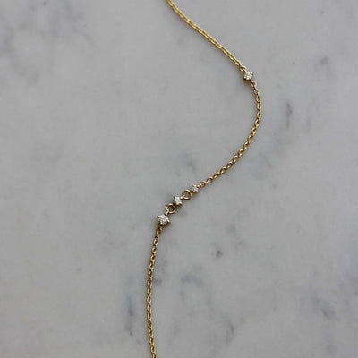 Isabel Necklace 14K Gold White Diamonds Necklaces 