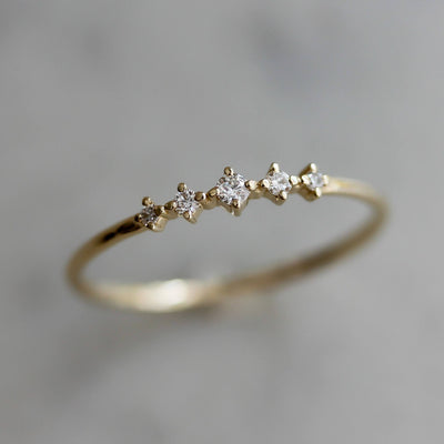 Isabel Ring 14K Gold White Diamonds Rings 
