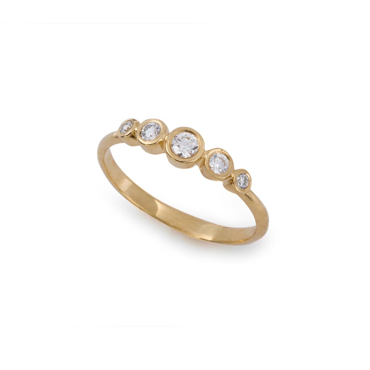Eve Ring 14K Gold White Diamonds Rings 
